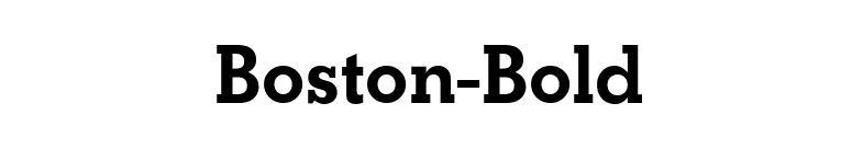 Boston-Bold font preview