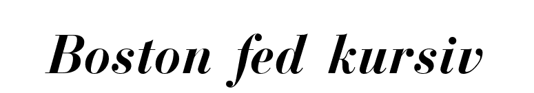 Boston fed kursiv font preview