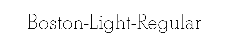 Boston-Light-Regular font preview