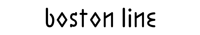 Boston Line font preview