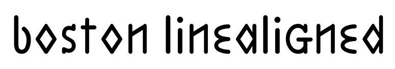 Boston LineAligned font preview