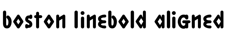 Boston LineBold Aligned font preview