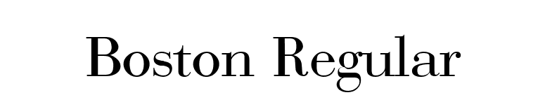 Boston Regular font preview