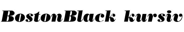 BostonBlack kursiv font preview