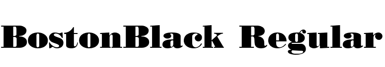 BostonBlack Regular font preview