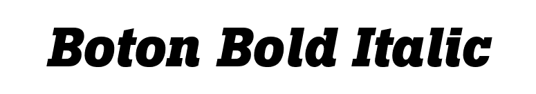 Boton Bold Italic font preview