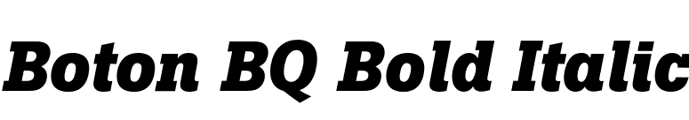 Boton BQ Bold Italic font preview