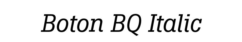 Boton BQ Italic font preview