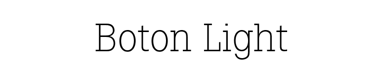 Boton Light font preview