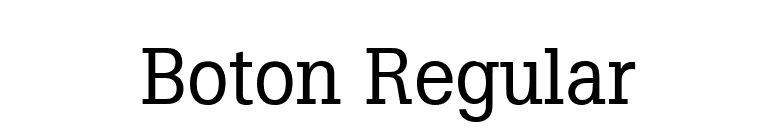 Boton Regular font preview