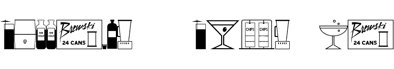 Bottles & Bars JL font preview