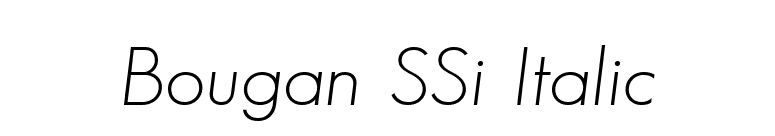 Bougan SSi Italic font preview