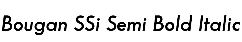 Bougan SSi Semi Bold Italic font preview