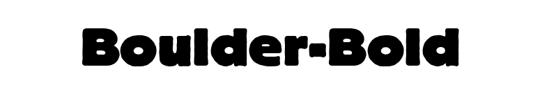 Boulder-Bold font preview