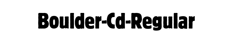 Boulder-Cd-Regular font preview
