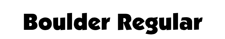 Boulder Regular font preview
