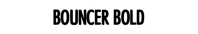 Bouncer Bold font preview