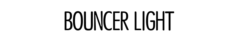 Bouncer Light font preview