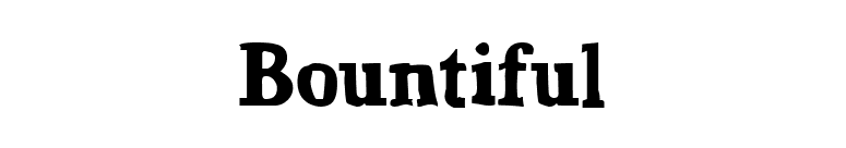 Bountiful font preview