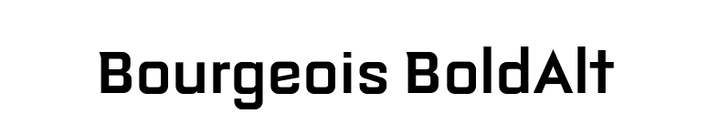 Bourgeois BoldAlt font preview