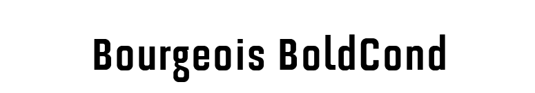 Bourgeois BoldCond font preview