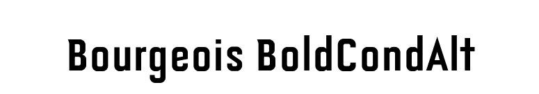 Bourgeois BoldCondAlt font preview