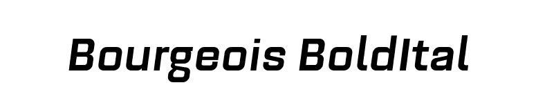 Bourgeois BoldItal font preview