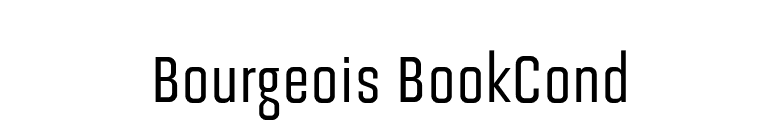 Bourgeois BookCond font preview