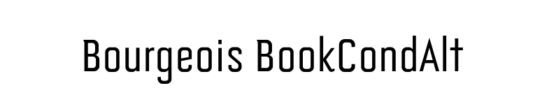 Bourgeois BookCondAlt font preview