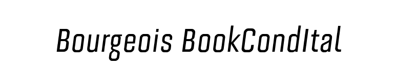 Bourgeois BookCondItal font preview