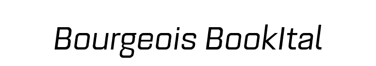 Bourgeois BookItal font preview