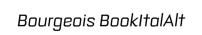 Bourgeois BookItalAlt font preview