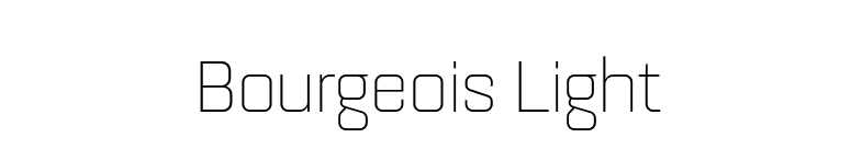 Bourgeois Light font preview