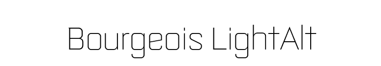 Bourgeois LightAlt font preview
