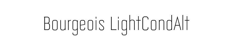 Bourgeois LightCondAlt font preview