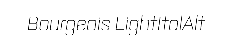Bourgeois LightItalAlt font preview