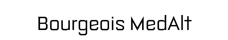 Bourgeois MedAlt font preview