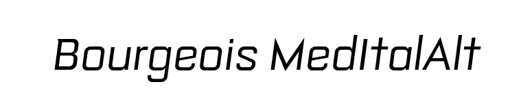 Bourgeois MedItalAlt font preview