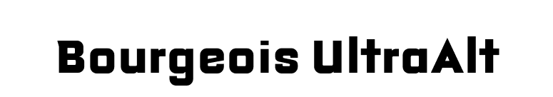 Bourgeois UltraAlt font preview