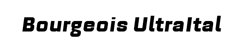 Bourgeois UltraItal font preview