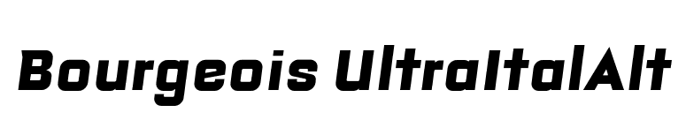 Bourgeois UltraItalAlt font preview
