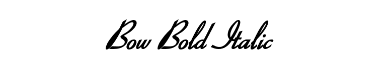 Bow Bold Italic font preview