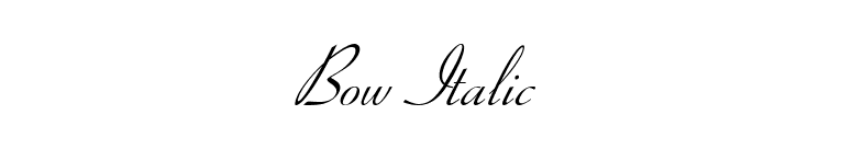 Bow Italic font preview