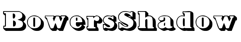 BowersShadow font preview