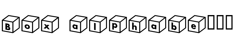 Box alphabeï¿¿ font preview