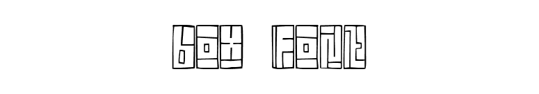 Box Font font preview