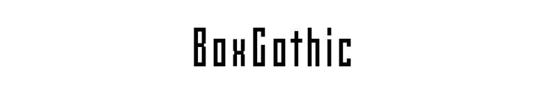 BoxGothic font preview