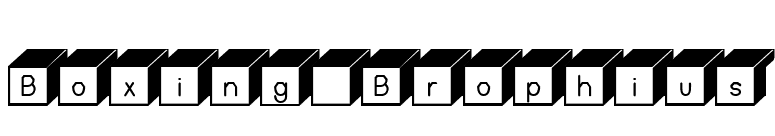 Boxing Brophius font preview