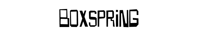 Boxspring font preview