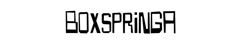 BoxspringA font preview